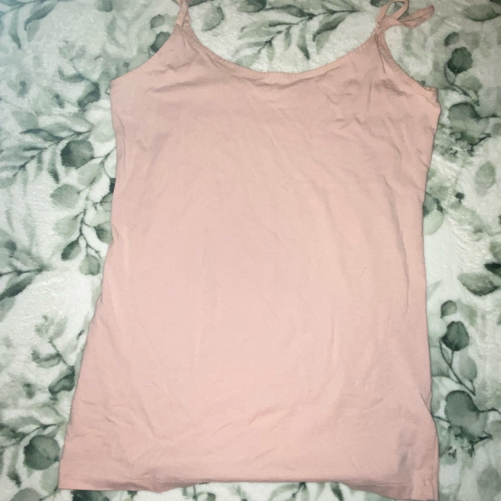 womens xs time and tru baby pink spaghetti strap tank